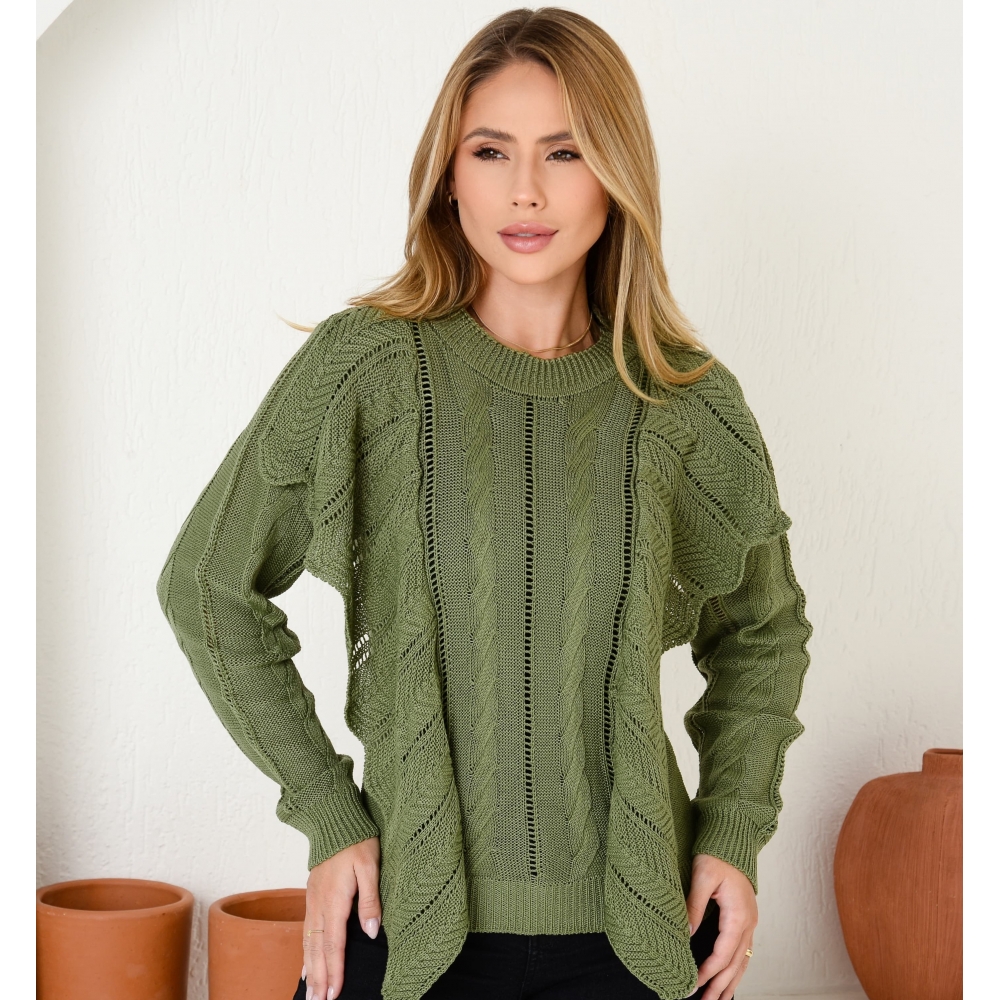 Blusa Babado - Verde Mata