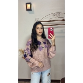 Blusa Flor - Rosa Prata