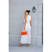 Vestido com Fenda - Branco