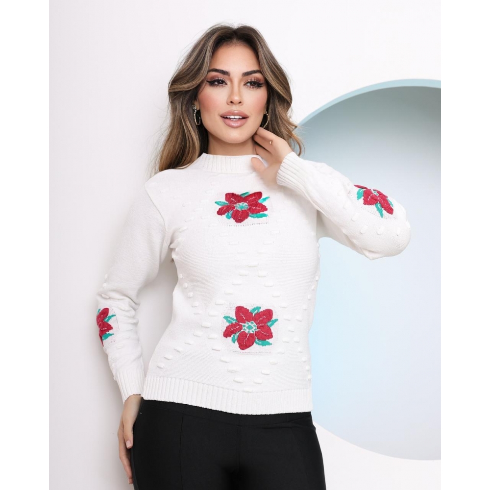 Blusa modal Flor - Branco