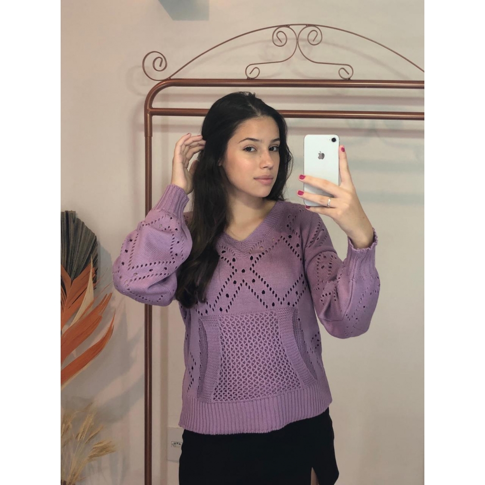 Blusa Canguru - Lilas