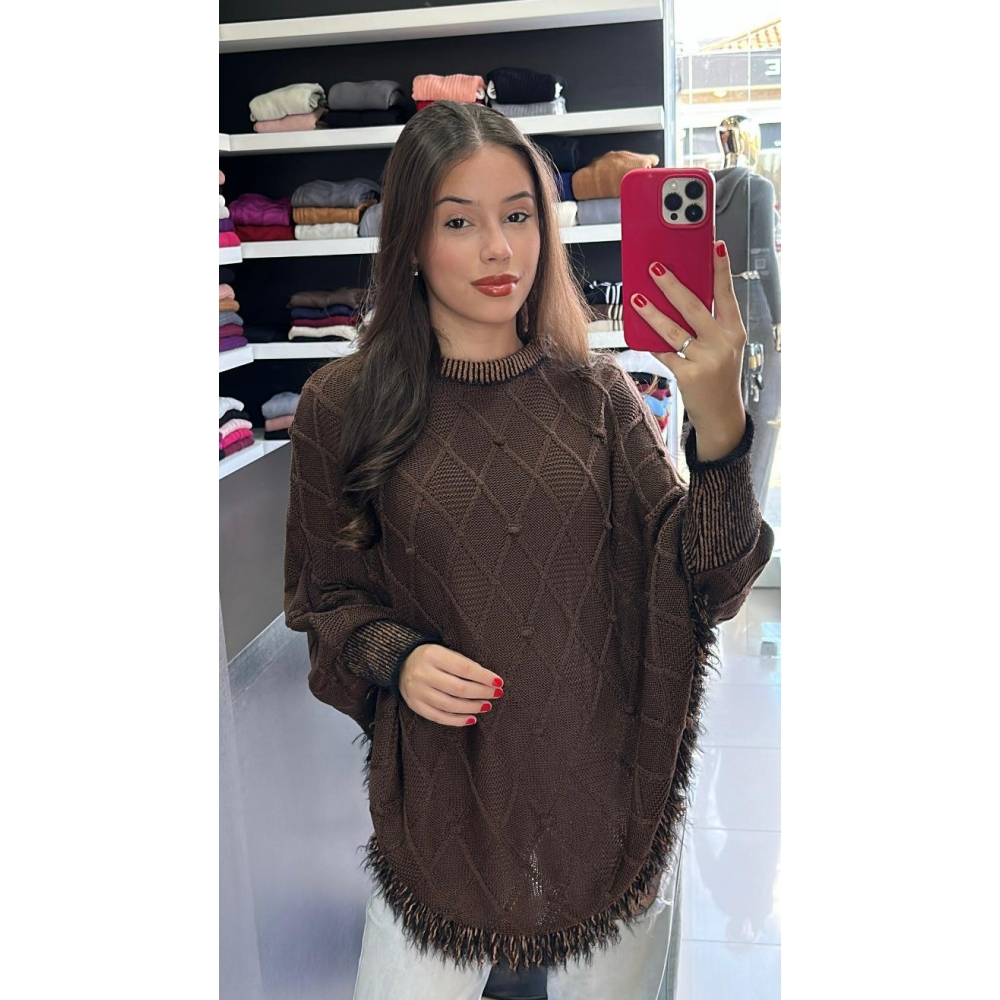 Poncho Jade - Marrom