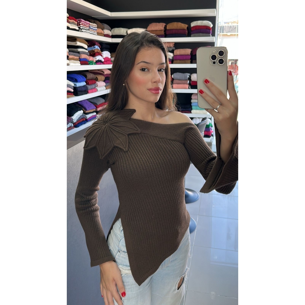 Blusa Dalia - Marrom
