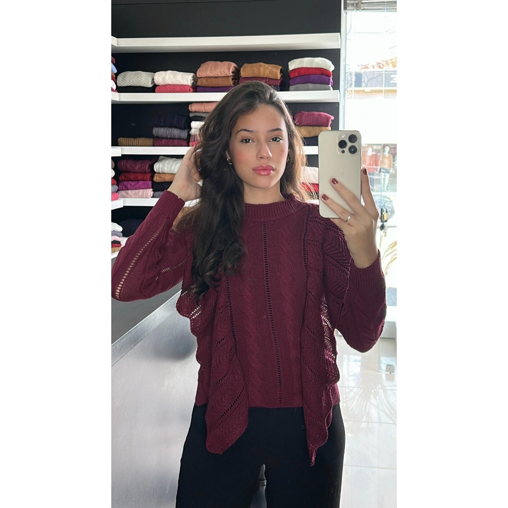 Blusa Babado - Marsala