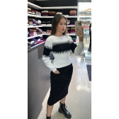 Conjunto Isabela - Branco com Preto