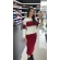 Conjunto Isabela - Branco com Vermelho