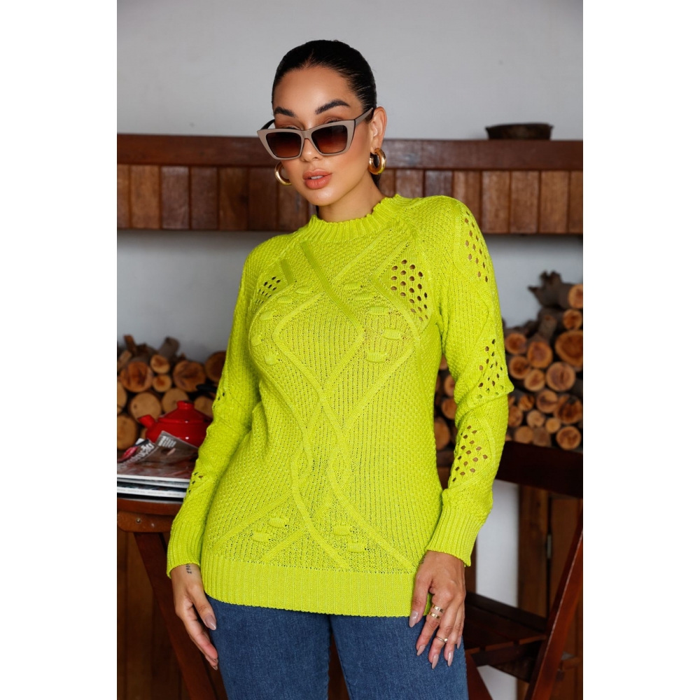 Blusa Aline No Rayon - Amarelo Neom